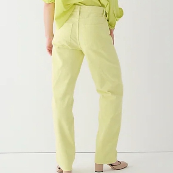 NWT J. Crew Mid Rise Slouchy Straight Dad Jean Yellow Dyed Garment Wide Leg 29 - Picture 2 of 11